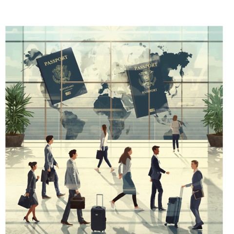 Asesora de movilidad internacional en aeropuerto